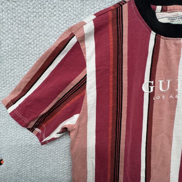 GUESS Originals Los Angeles Mens S David Sayer Striped T Shirt Retro - Picture 4 of 12